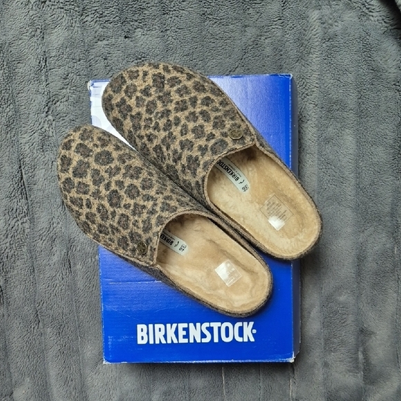 Birkenstock Shoes - Birkenstock Zermatt Wool Felt Shearling Clogs In Toffee Melange,Size 40, NWT